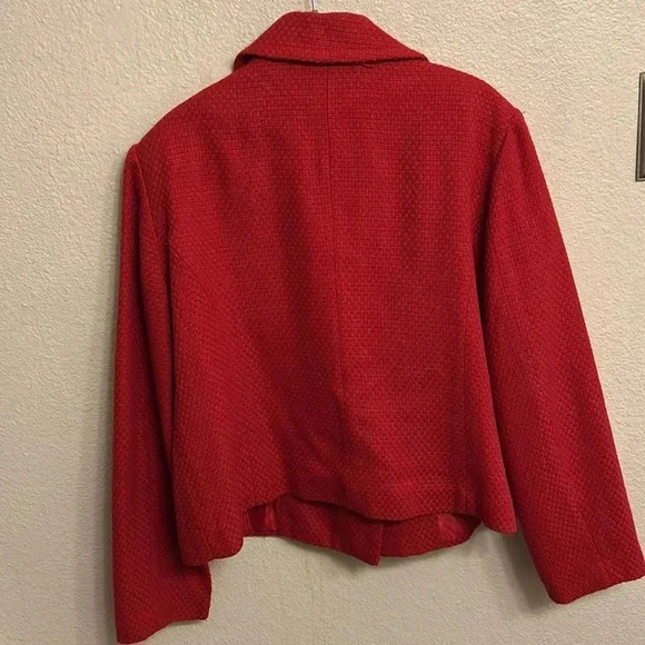 Briggs New York Women Two Button Pea Coat Red Size 12 - Picture 7 of 8